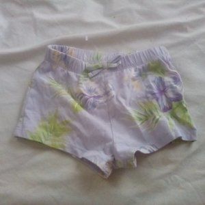 NWT The Children's Place tropical lavender cotton 12-18 month baby shorts